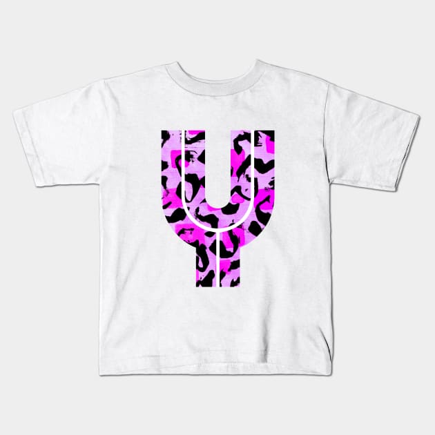 Letter Y Watercolour Leopard Print Alphabet Kids T-Shirt by Squeeb Creative